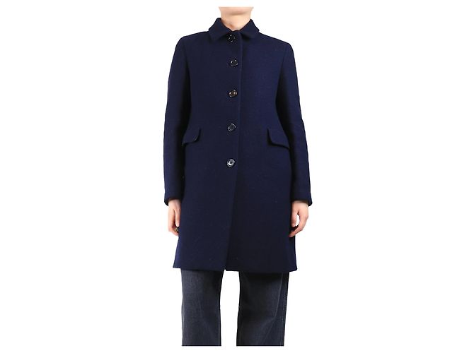 Aspesi Navy blue wool coat - size UK 12