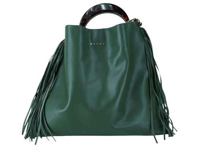 Bolsa Tote Venice Verde com Alça Superior Marni