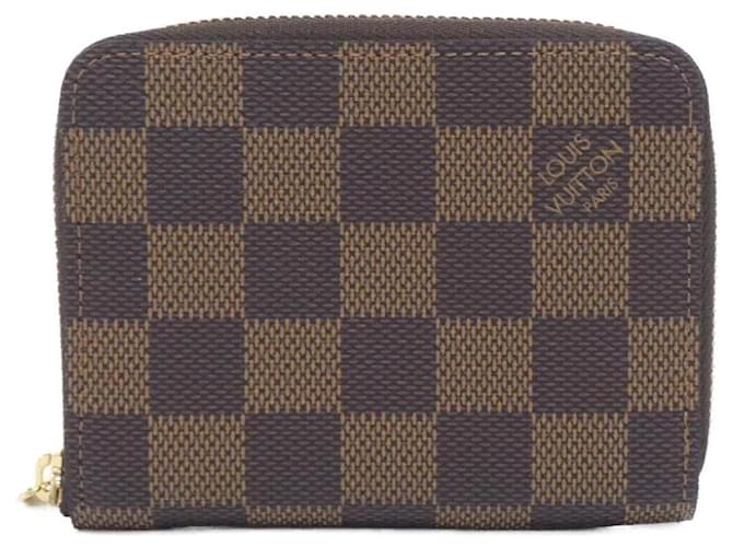Louis Vuitton Zippy Coin Purse Damier Coin Case Brown Cloth  ref.2604451