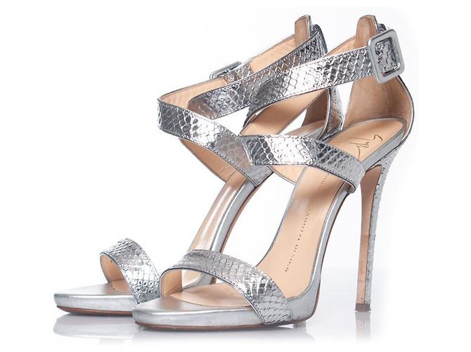 Sandali metallici Giuseppe Zanotti Argento Metallico