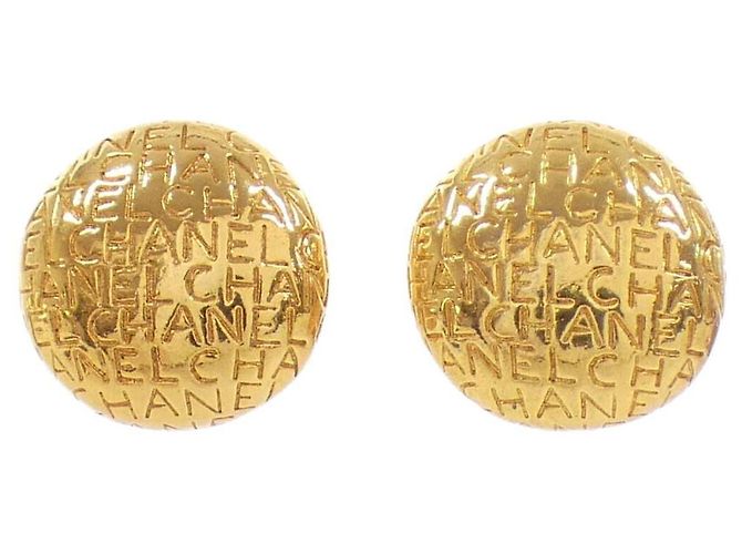 Orecchini Chanel D'oro Metallico 