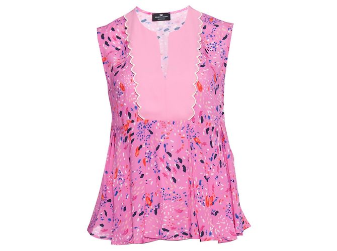 Top rosa con estampado Elisabetta Franchi.