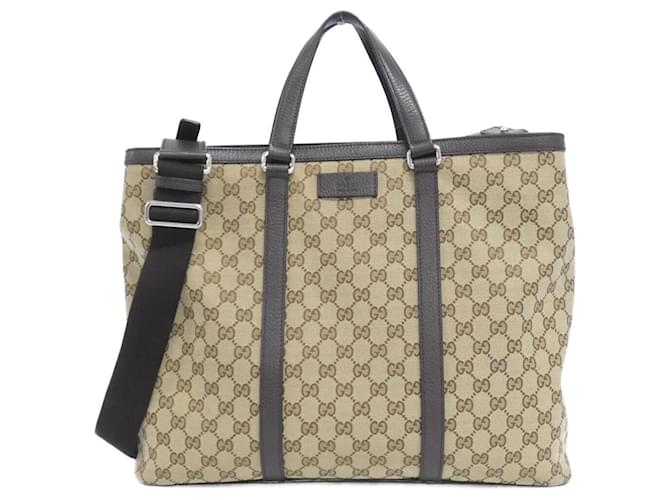 Gucci GG Canvas Shoulder Bag Brown Beige Cloth  ref.2605681