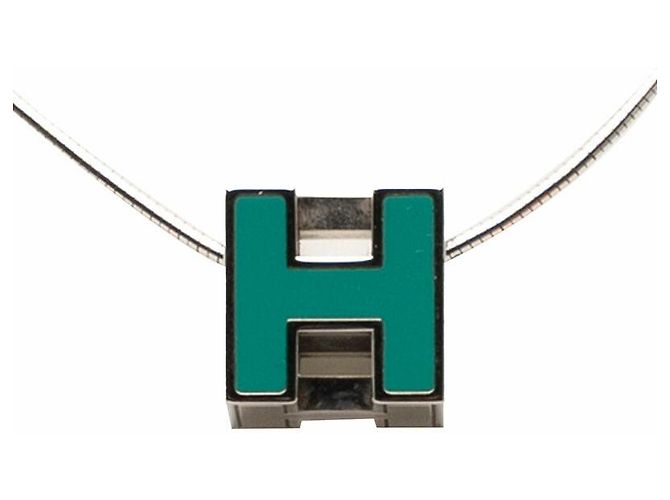 CAGE D'H H Cube Halskette von Hermès Silber Metallisch