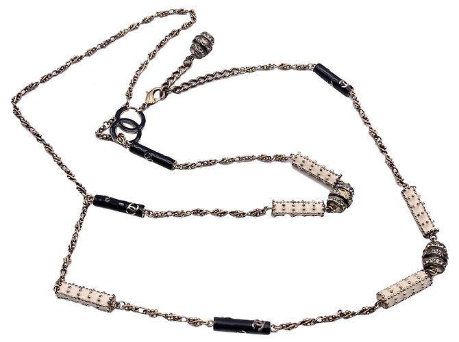 Collana in metallo Chanel CC D'oro Metallico