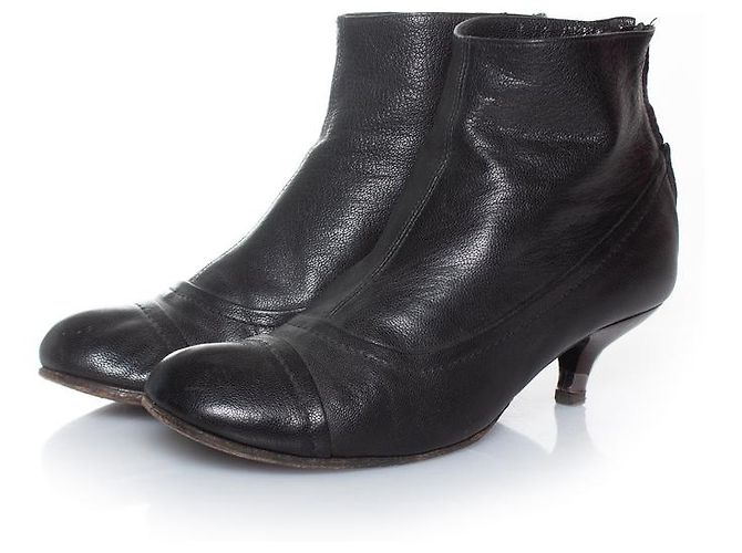 Botines de tacón kitten de Lanvin Negro