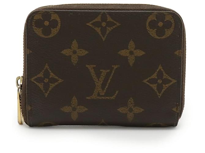 Louis Vuitton Monogram Zippy Coin Purse Brown Cloth  ref.2606106