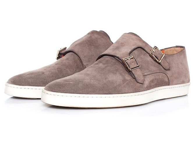 Santoni Double monk strap sneaker Brown