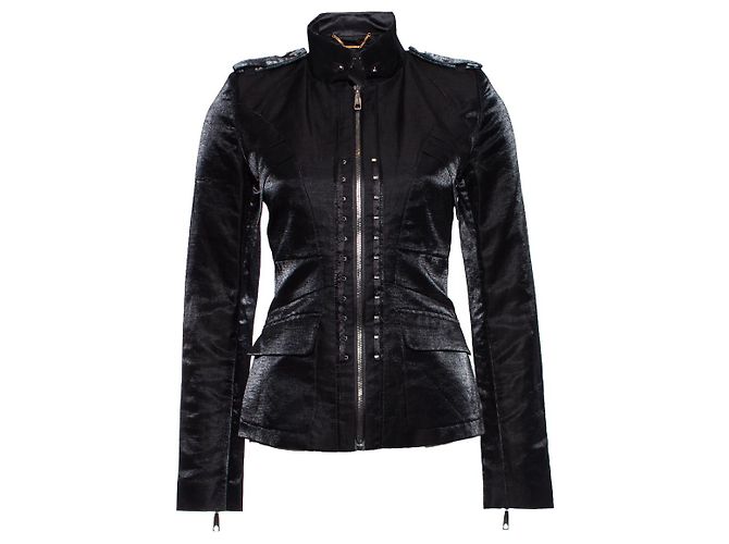 Giacca militare nera lucida Barbara Bui Nero