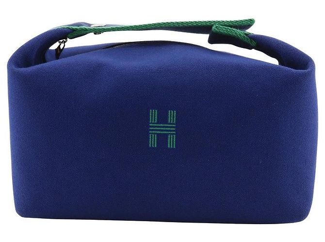 Sac à main en toile Bride-a-Brac d'Hermès Bleu