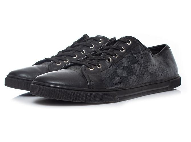 Schwarze Damier-Canvas-Sneaker von Louis Vuitton