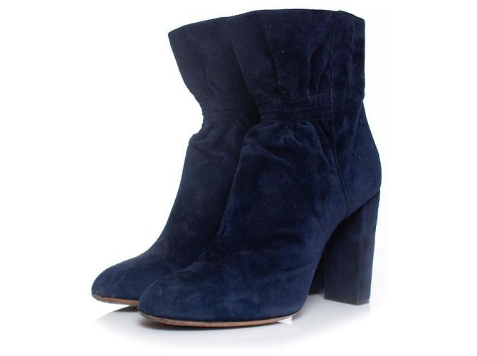 Chloé Stivaletti con punta rotonda e arricciature Chloe Blu