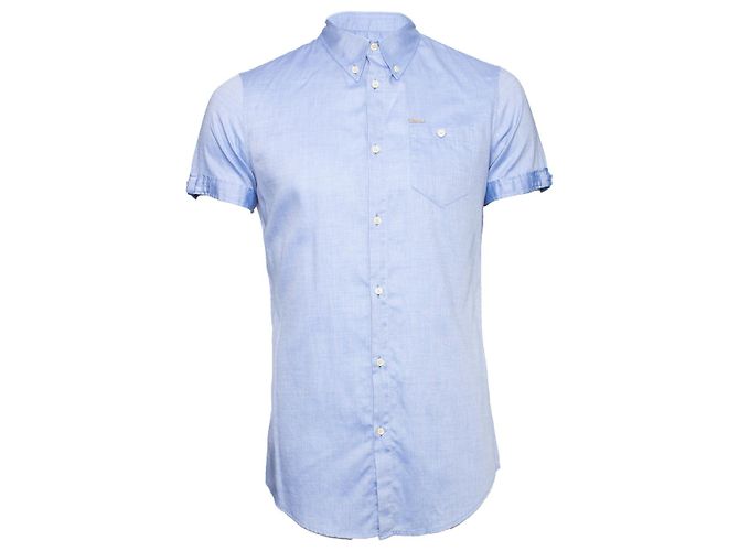 Camicia azzurra a maniche corte Dsquared2. Blu 