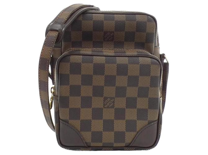 Louis Vuitton Amazon Damier Shoulder Bag Brown Cloth  ref.2606619