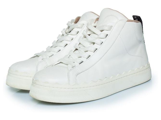 Chloé Chloe Lauren High-Top-Sneaker in Weiß