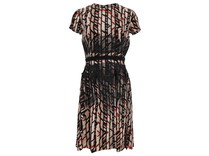 Abito Bottega Veneta al ginocchio in seta multicolore