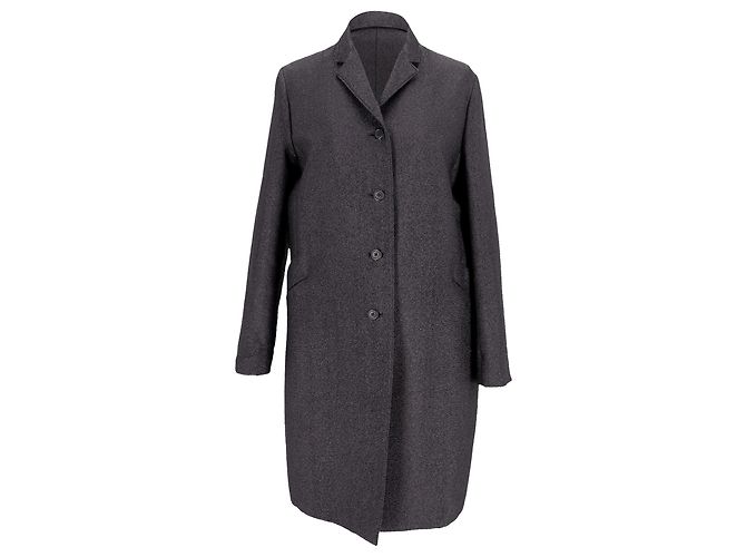 Jil Sander Long Coat in Grey Acetate