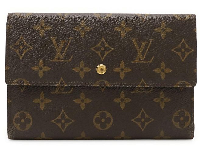Louis Vuitton Monogram Long Wallet Brown