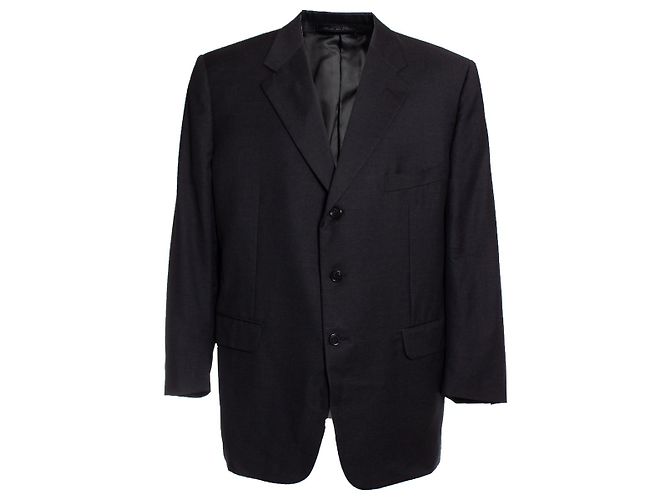Corneliani wool blazer in dark gray Black