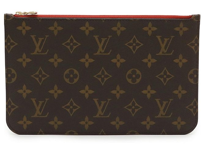 Pochette Neverfull Monogram Louis Vuitton Rosso