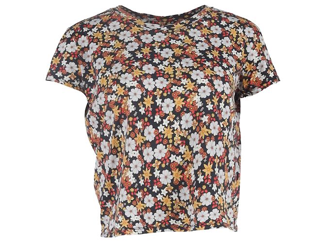 T-shirt con stampa floreale Sandro in cotone multicolore