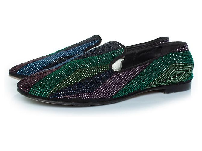 Mocassini con strass Giuseppe Zanotti Multicolore