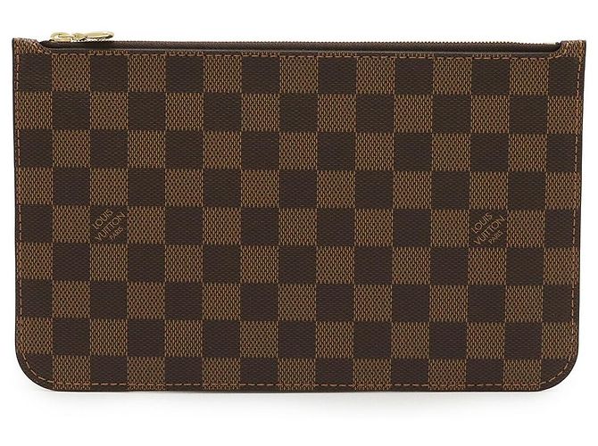 Pochete Neverfull MM Damier Louis Vuitton Marrom