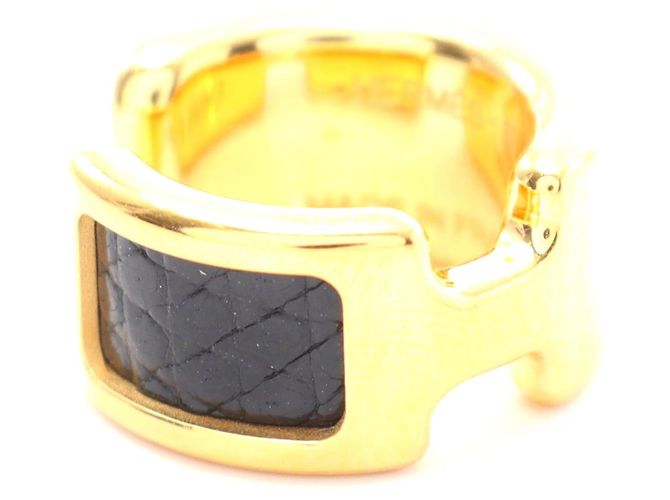 Orecchino Oran PM Hermès Oro/Nero D'oro Metallico
