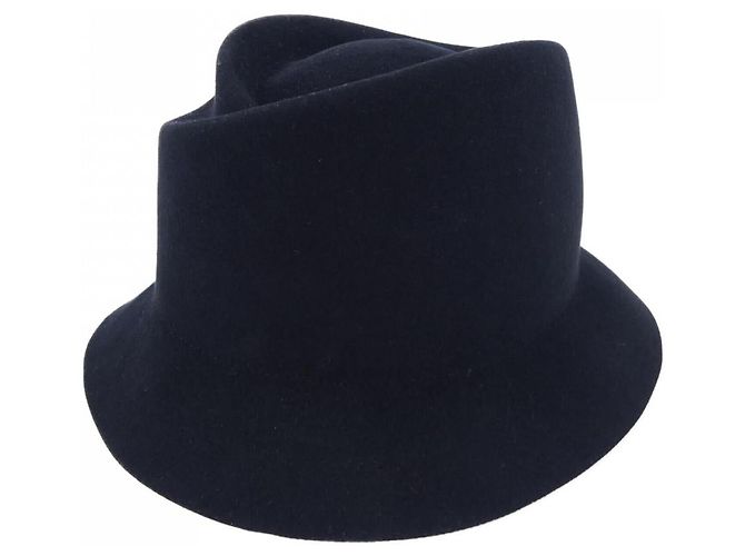 Sombrero Hermès Negro Algodón