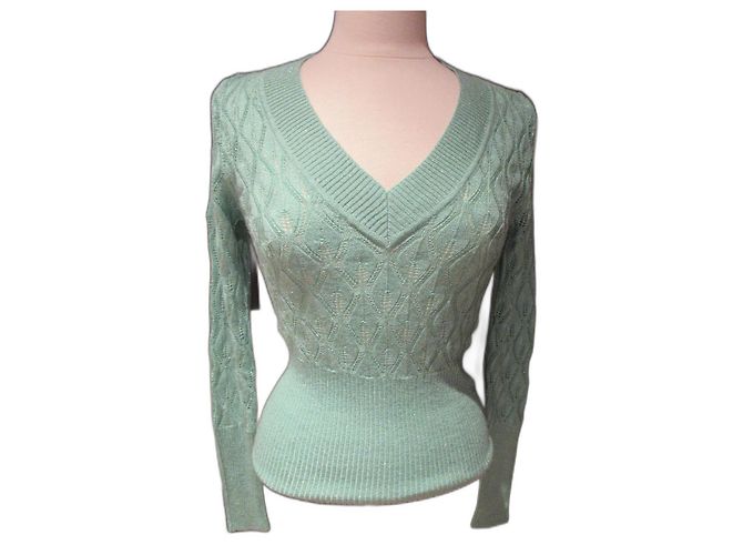 Autre Marque Suéter verde con cuello en V InWear 