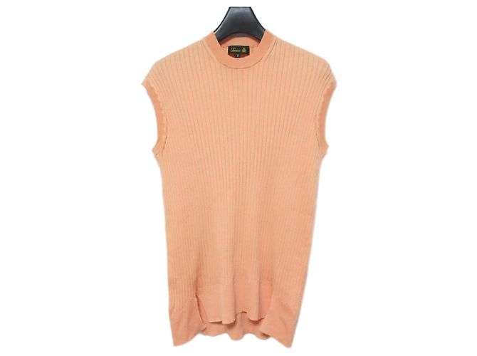 Autre Marque 18G Ripstrick Pullover Drawer Orange