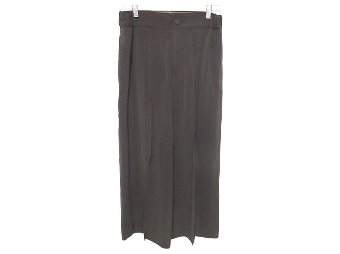 Pantalones anchos con pliegues centrales ISSEY MIYAKE Verde Caqui