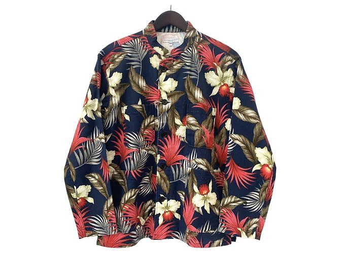 Autre Marque Camicia hawaiana floreale DAYTON di Engineered Garments Blu Blu navy