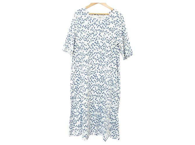Autre Marque Tuulahdus Kleid von Marimekko Weiß Blau