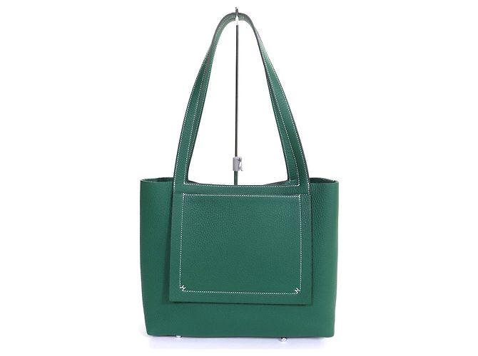 Bolsa tote Hermès Cavalier 31 em Taurillon Clemence Verde