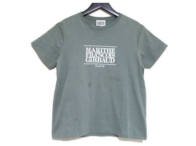 Autre Marque T-shirt in cotone con stampa logo Marithe Francois Girbaud Verde