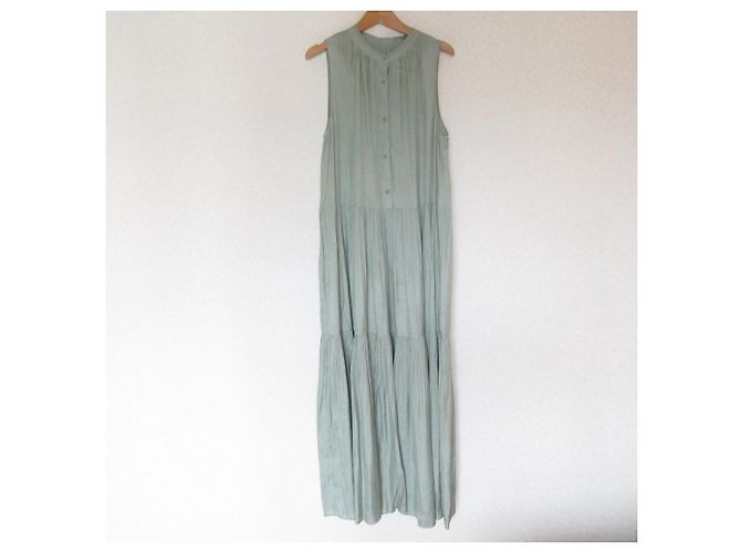 Autre Marque DESLUMBRANTE VESTIDO LONGO SEM MANGAS Verde