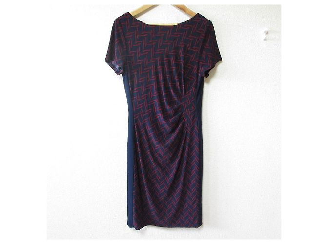Kleid Lauren Ralph Lauren Rot Blau Marineblau