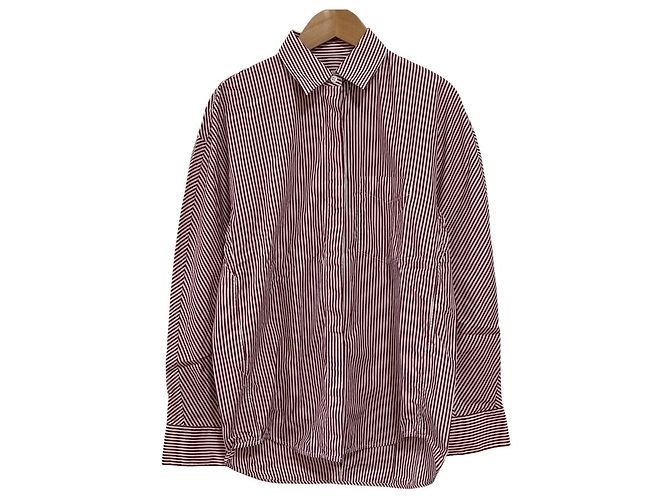 Everyday Camicia a maniche lunghe a righe Balenciaga Bianco Rosso