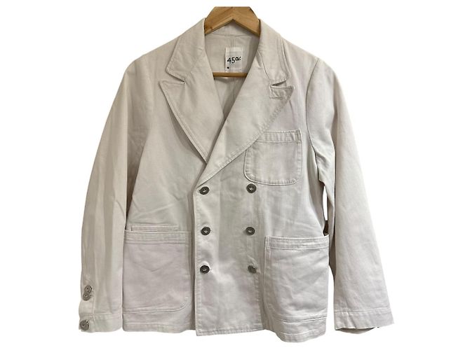 Autre Marque Giacca in cotone 45R Okome Chino 908P Beige Crudo