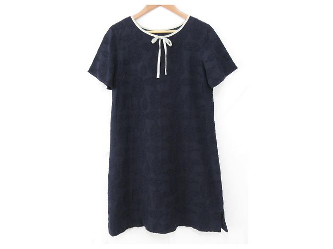 Autre Marque Abito midi con ricamo Sally Scott Blu Blu navy