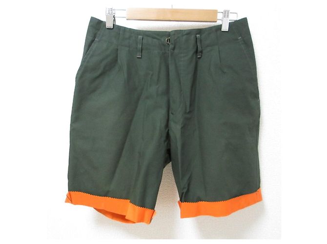 Autre Marque Shorts in cotone e nylon Kolor Verde Arancione Cachi