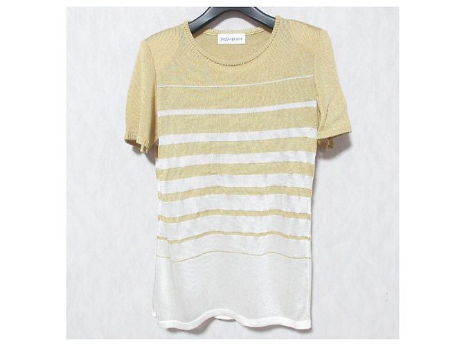 Top de punto de manga corta Yves Saint Laurent