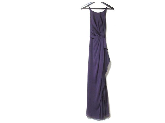 Autre Marque Langes Weißes Kleid von Vera Wang Lila