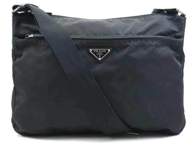 Sac à épaule en nylon Prada Noir