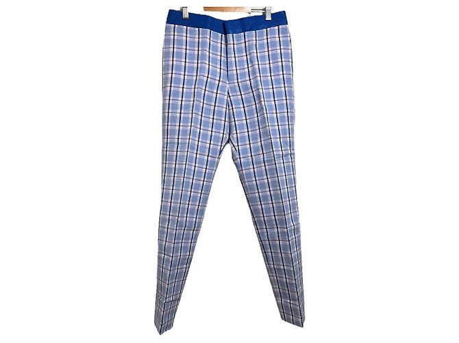Autre Marque Drawer M.SUMMER Nanako Check Basic Pants Blue