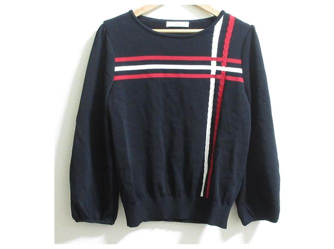 Autre Marque Rene Strickpullover Schwarz Weiß Rot