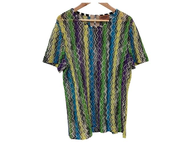 Autre Marque Missoni Mesh Knit Short Sleeve Top Multiple colors Cotton  ref.2610126