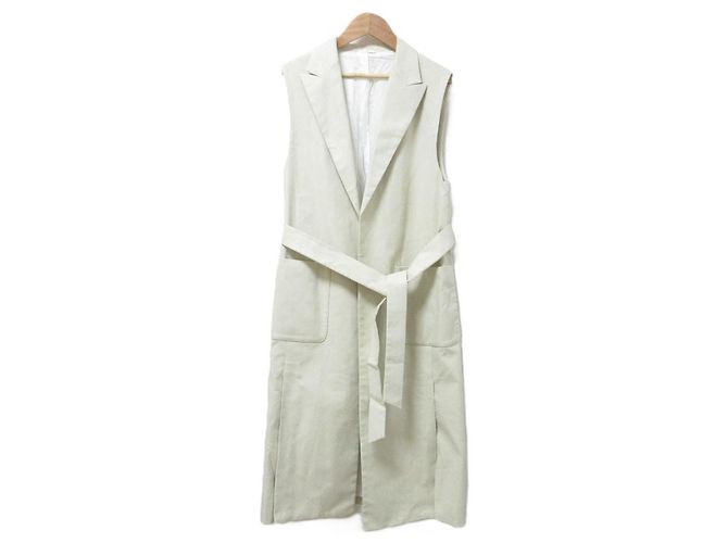 Autre Marque Chaleco Largo ANAYI MANTECO Beige Crudo
