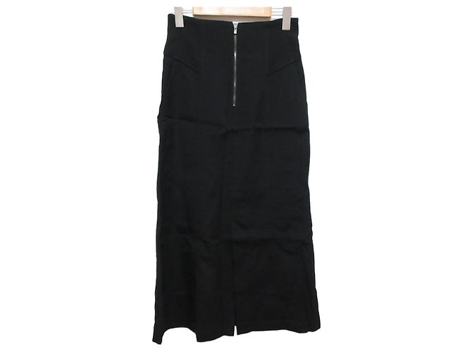 Autre Marque Gonna Lunga Stretch ebure Nero